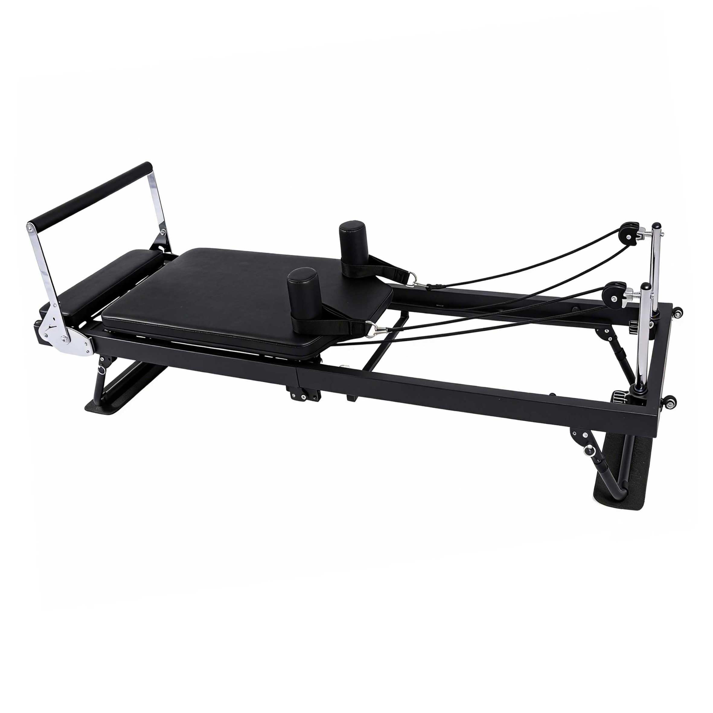Pilates Reformer - Macchina pieghevole con 5 molle 190 x 57 cm, attrezzatura per l'allenamento a casa, carico fino a 125 kg, yoga Home Trainer per allenamento in posizione supina
