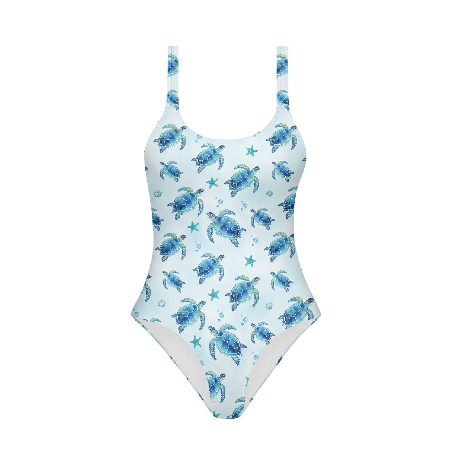 One Piece Bathing Suit for Teen Girls Comfy Crewneck Backless Bathing Suit
