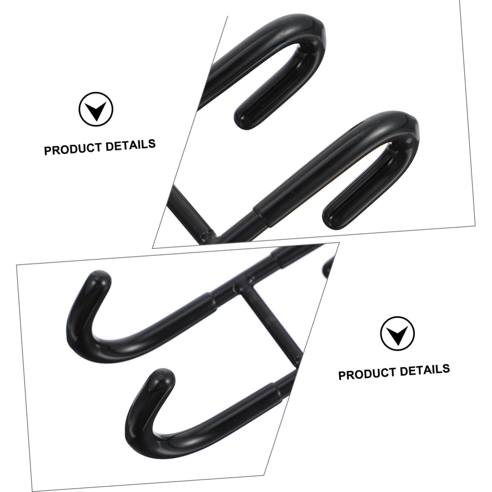 Cabilock Ganchos de Puerta de Acero Inoxidable Negro, 3 Piezas, sin Perforaciones, Diseño para Colgar Toallas y Ropa, Ahorro de Espacio, Baño y Cocina