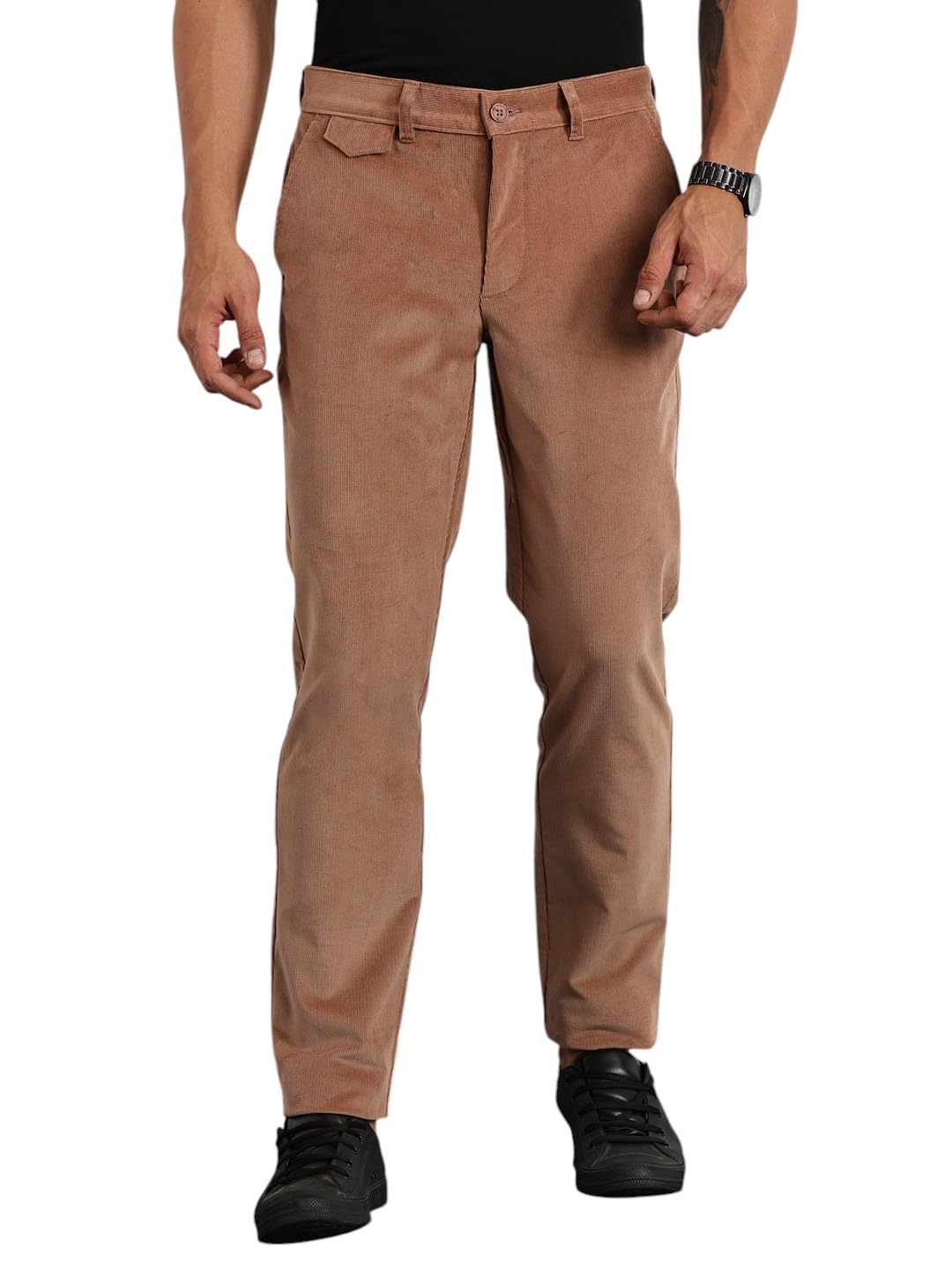 thomas scott Men's | Solid | Light Weight | Breathable Fabric | 4 Pocket | Mid Rise | Slim Fit | Cotton Blend | Button Waist | Chino Trouser | Pants-picture-25