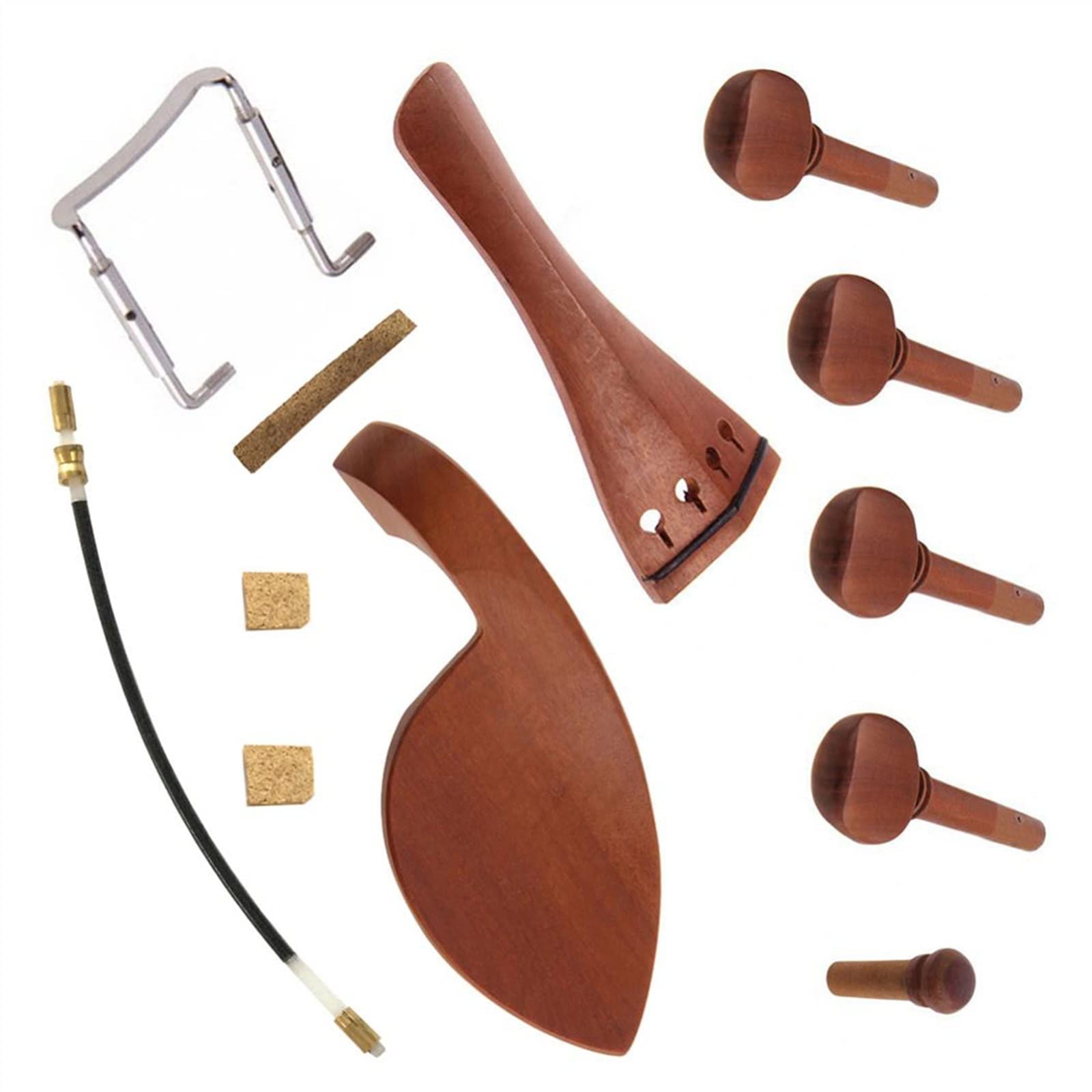 Violine Ersatz Teile 4/4 Größe Violine Stimmwirbel Endpin Tailpiece Fittings Set Luthier Tools Set Violin Zubehör