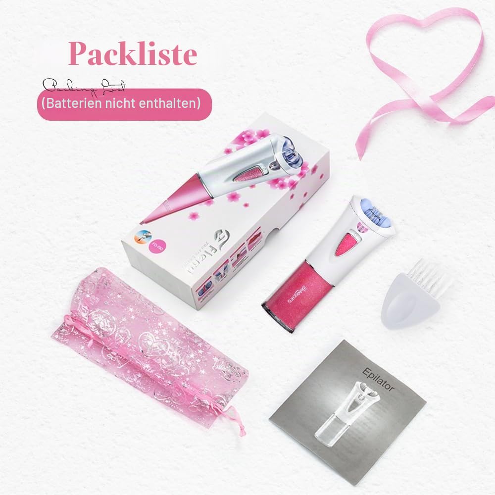 Epilierer Damen Gesicht, Gesichtsepilierer mit LED-Licht, Epilierer Damen Geeignet für Körper, Wangen, Kinn, Arme, Bikinizone