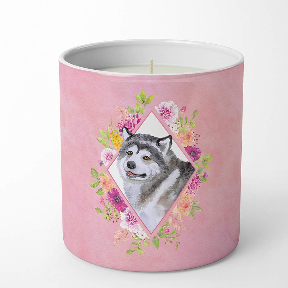 Alaskan Malamute Rose Pot de soja pour une ambiance cocooning dans le salon