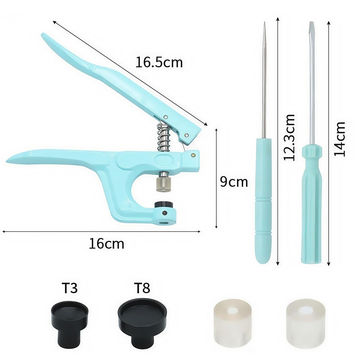 Pinza A Scatto Manuale Per Bottoni A Pressione – Punzonatrice Universale Per T3 T5 T8 – Fai Da Te Cucito