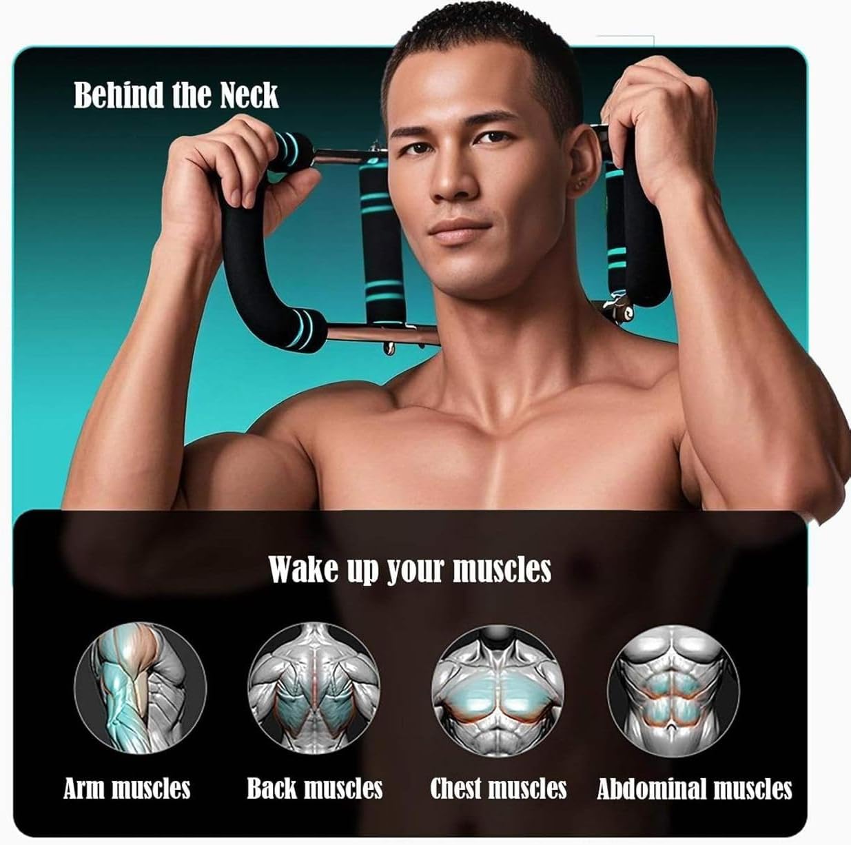 Arm Trainer,Adjustable Chest Workout Equipment, Chest Trainer for Men, Shoulders and Forearms Muscle Training Fitness Equipment