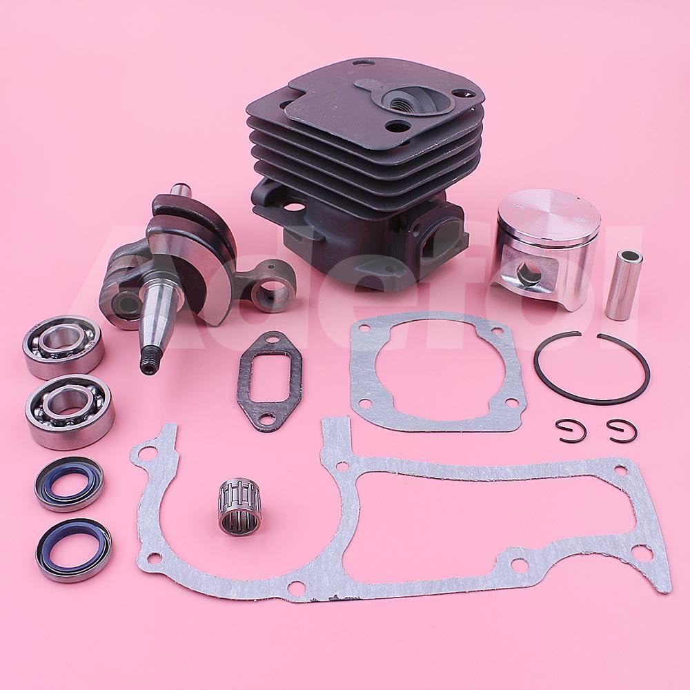 Kit de cigüeñal de pistón de Cilindro de 48mm, for Motosierra Especial Husqvarna 365 365 EPA 503691072 Square W, rodamiento de Agujas de Sello de Aceite Pistón de Cilindro de jardín