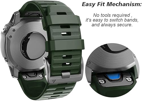 Miniatura 2 de NotoCity Compatible con Fenix 6X Pro Band 1.024 in Correa de reloj para Fenix 6XFenix 7XFenix 5XFenix 5X PlusFenix 3HRTactixDescent MK1D2 Delta PXD2