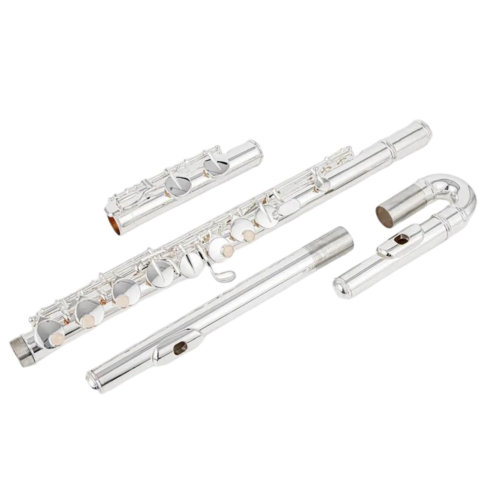 Altflöte, G-Ton, 16 geschlossene Klappen, versilbert, professionelles Musikinstrument mit Koffer, langlebig,