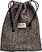 Produktbild Vagabond Bags Ltd Harris Tweed Herringbone Drawstring Bag Kulturtasche, 31 cm, Schwarz (Black & White Tweed)