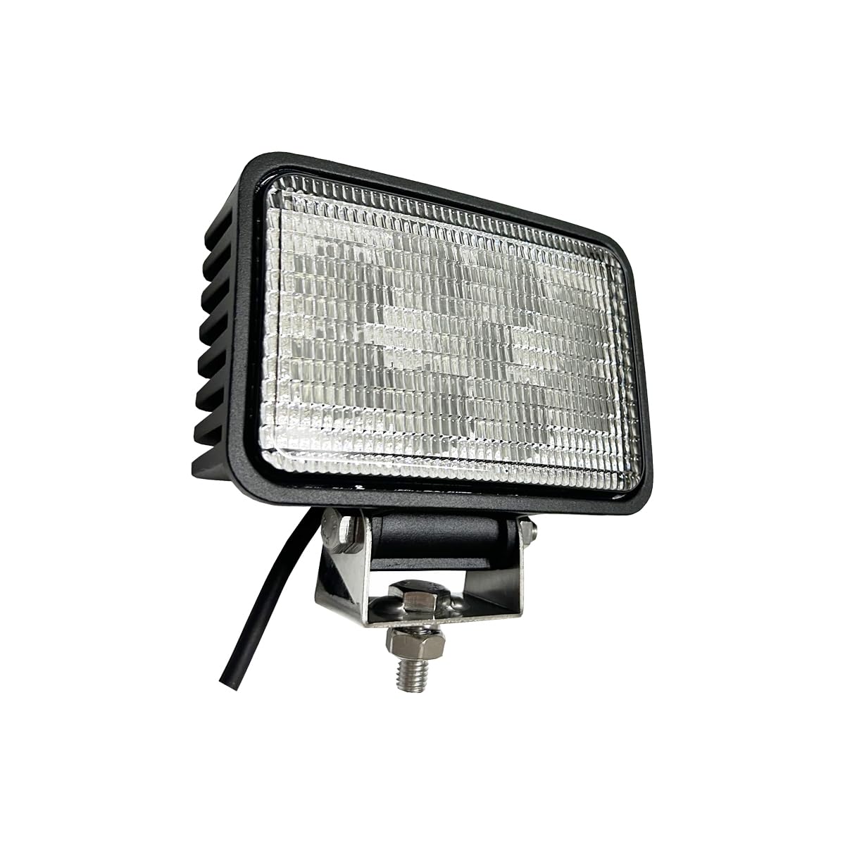 LED Tractor Truck Work Lights, 4x6 Inch Wide Flood Beam Auxiliary Headlight, 6000K Cool-White 12V/24V DC, Rectangular Aluminum Housing, Fits John Deere Offroad Excavator Trailer, 1 Pack