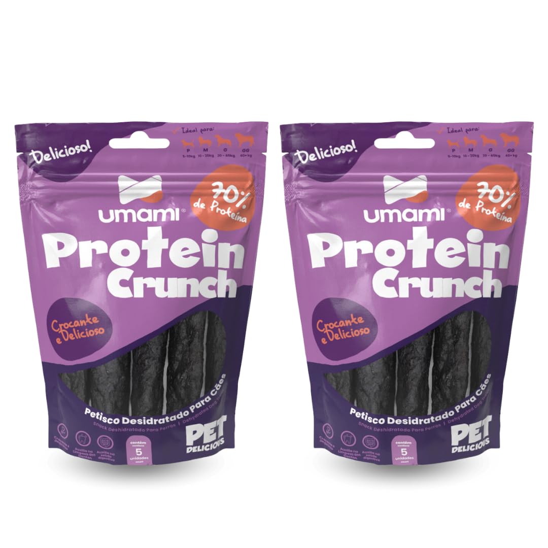 Kit 2x Petisco Natural para Cães Umami Protein Crunch | 74,5% Proteína, Crocância, Alta