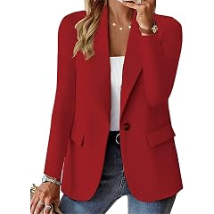 Blazers for Women Business Casual Open Front Long Sleeve Notch Lapel Office Blazer Jacket Work Office Suit Jackets