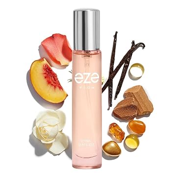 Eau de Parfum for Women, Long-Lasting Floral Woody Perfume, Peach Freesia & Rose Notes, Warm Sandalwood Musk & Vanilla Base, Luxury Feminine Fragrance Spray, 18 ml