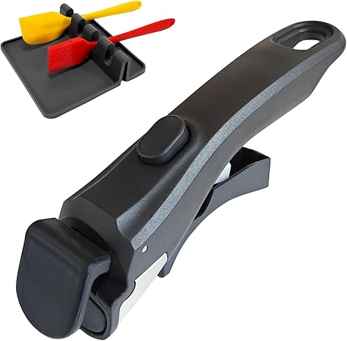 Miniatura 11 de Mango extraíble para olla beige crema, mango universal de sartén, mango de repuesto para ollas y sartenes, se adapta a todos los utensilios de Beige