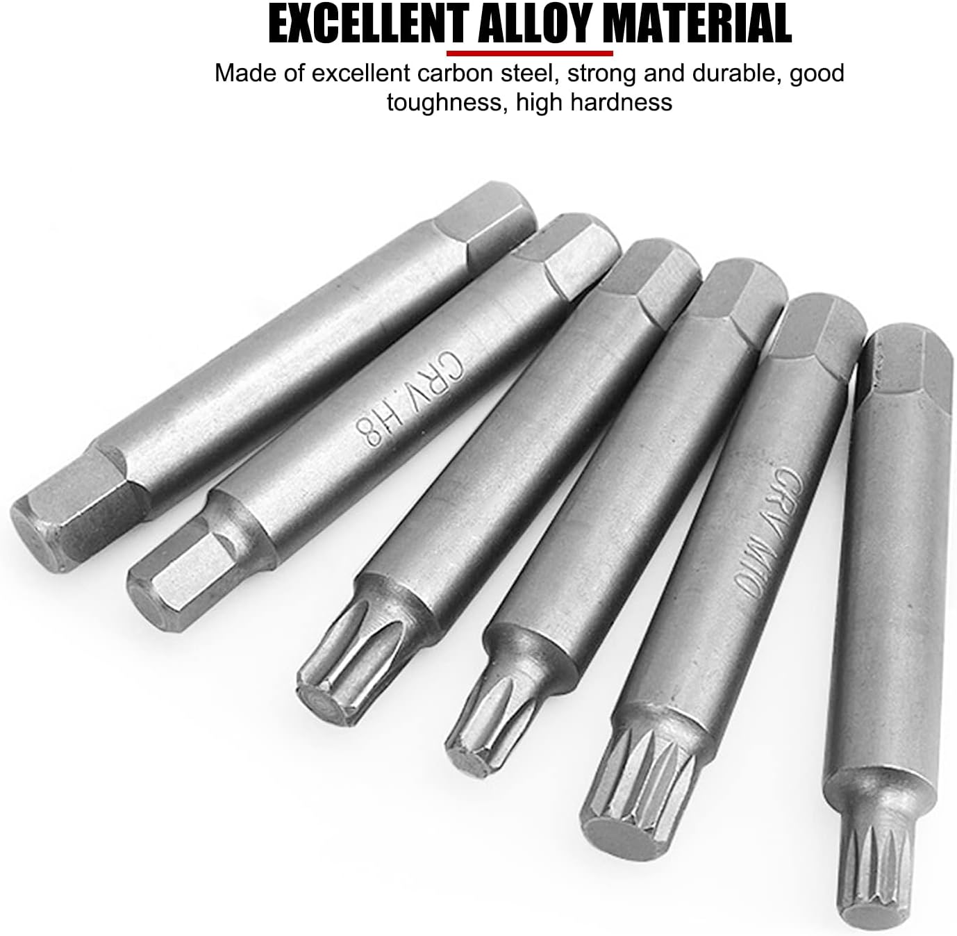 13pcs Alternator Freewheel Pulley Removal Tool Kit, Heat-Treated Carbon Steel, Precision Fit, with Sockets and Bits, for Automotive Repair Mechanics