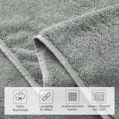 REDKISS 2er Set Badetücher Groß 160 x 80 cm,100% Baumwolle Dickes Duschtuch – Ansicht 6