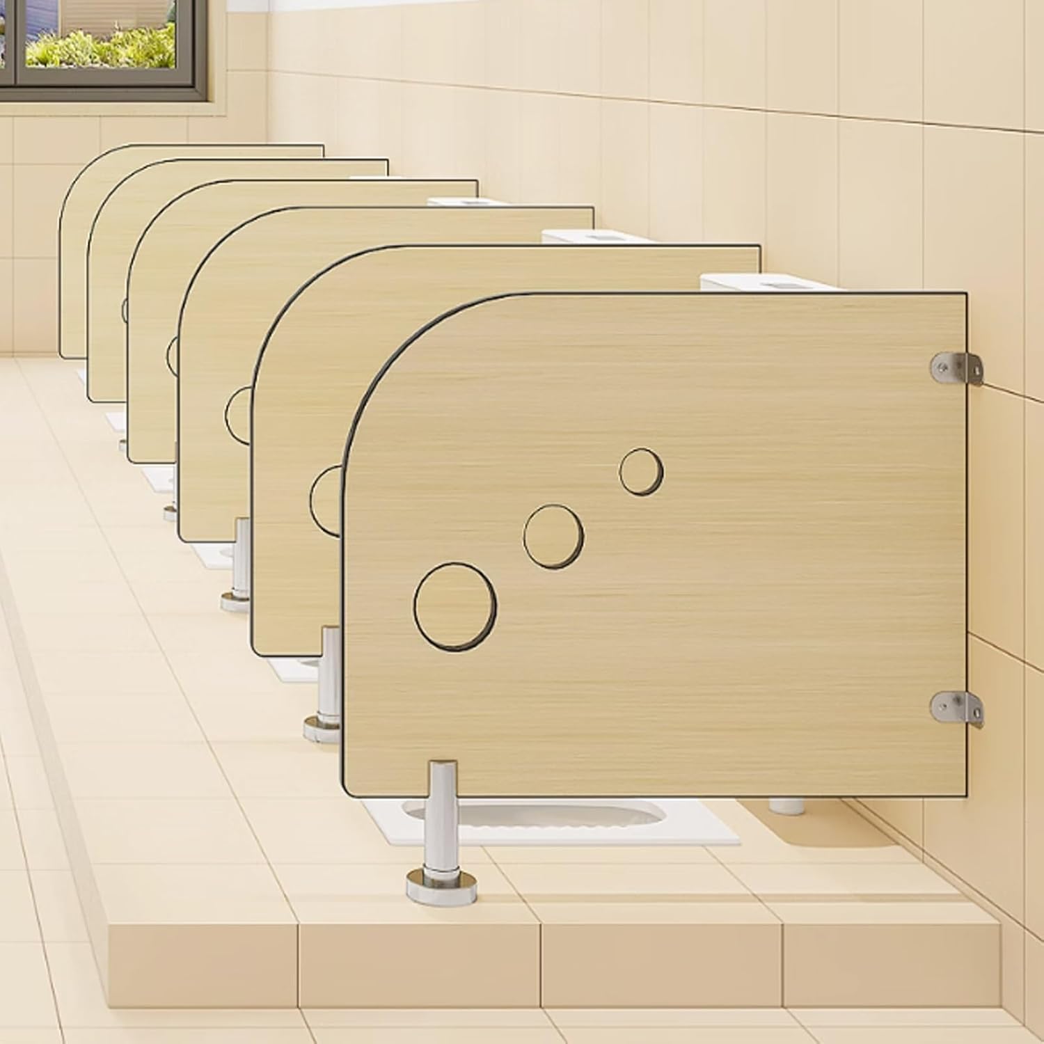 YVYKFZD 小便器の仕切り トイレの仕切り、子供用小便器仕切り 足付き 小便器バッフル、小便器パーティション 床置き小便器バッフ