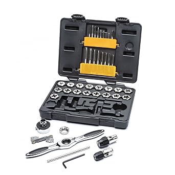 Metric Small & Medium Ratcheting Tap & Die Set 42-Piece