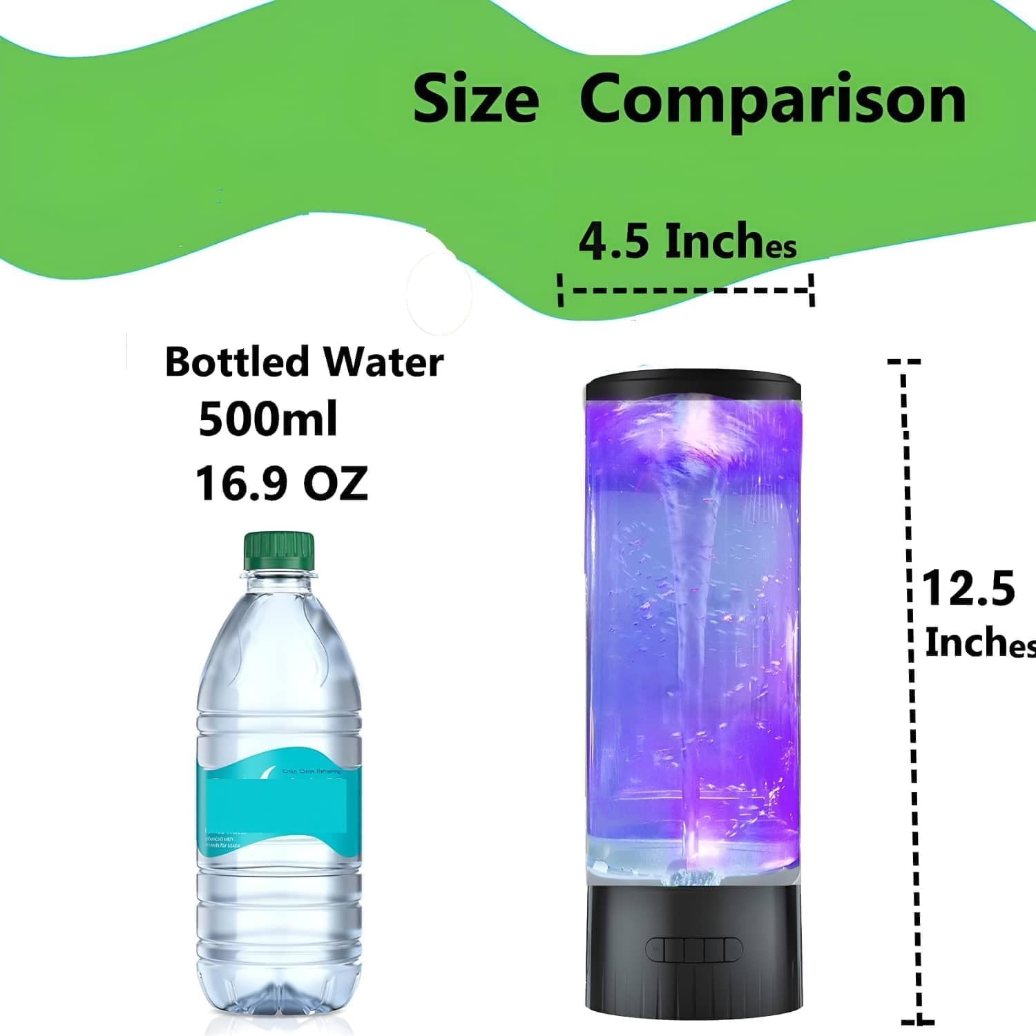 12.5Inches Twister Hurricane Light with Remote & Breath Light - Water Vortex Mood Lamp, Fun and Exciting Gift for Boys,Girls, Kids Christmas Birthday Holiday - Image 2