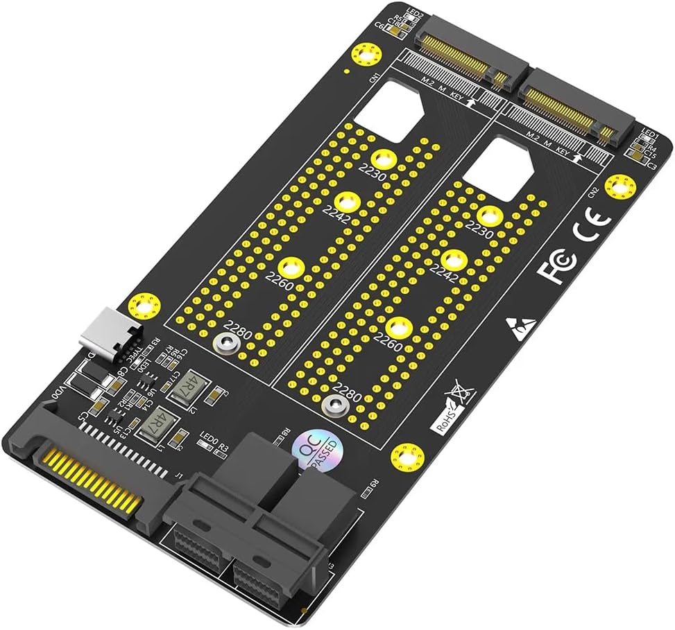 New Version Dual M.2 NVME SSD to Dual SFF-8643 Adapter