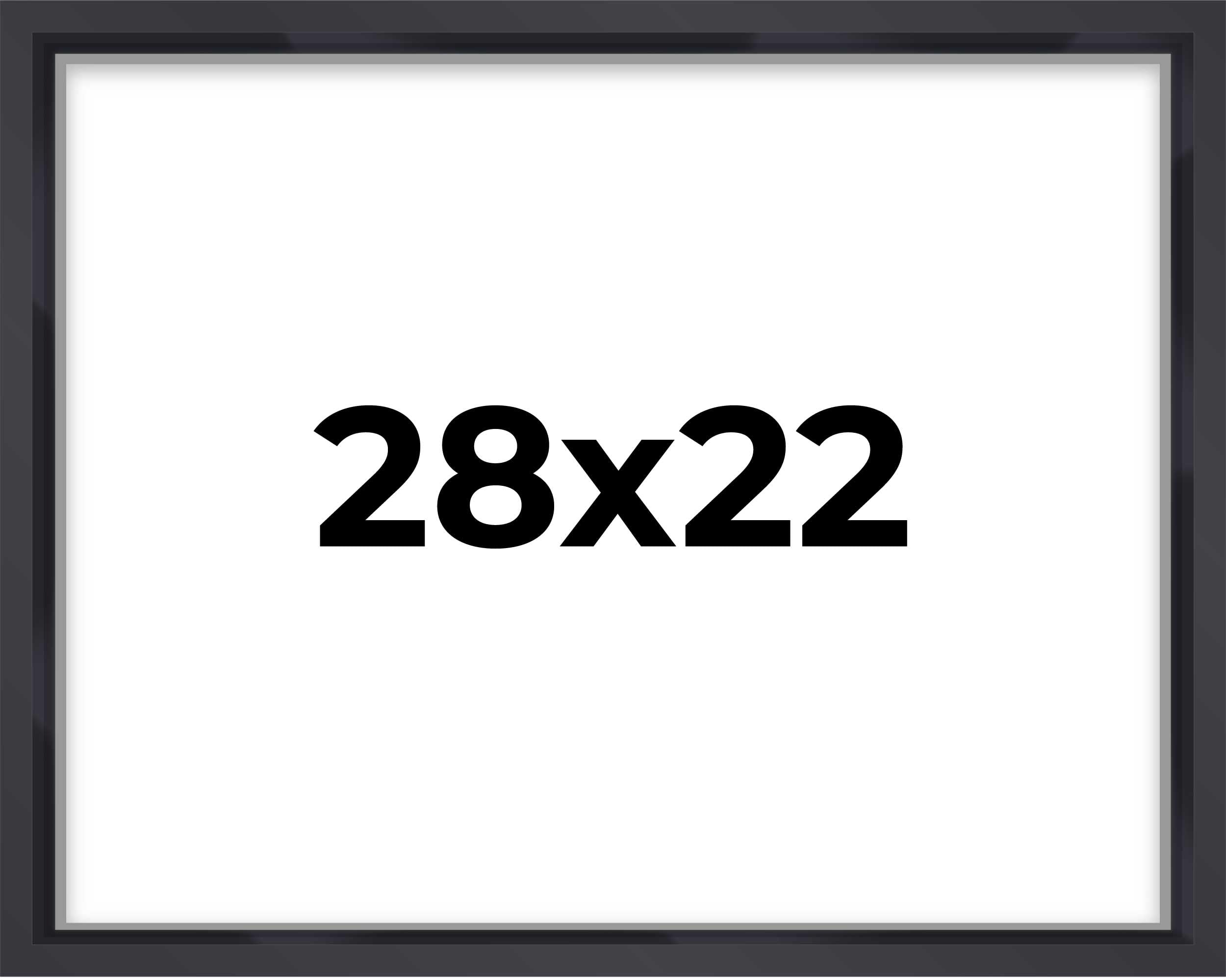 22x28 Shadow Box Frame Contemporary Black | 7/8