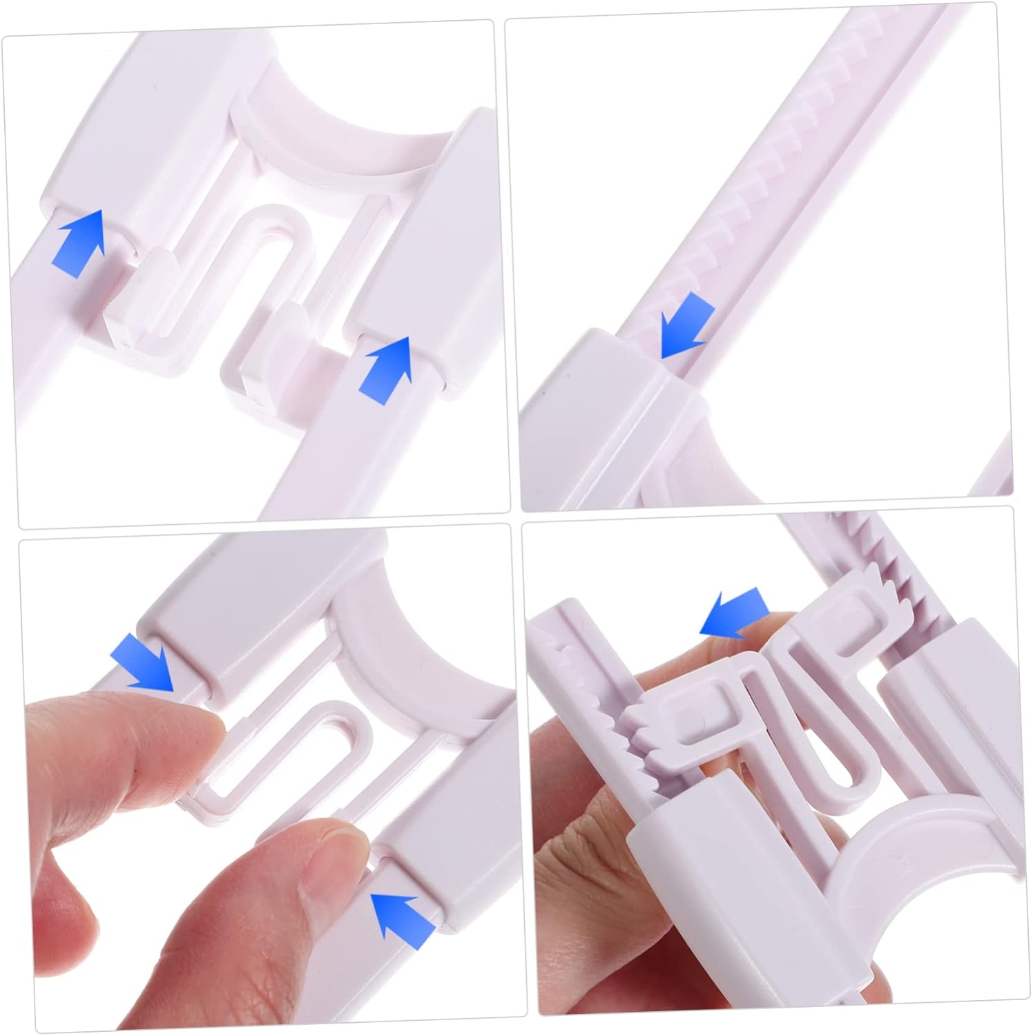 Totority 15pcs Childproof Cabinet Locks U-shaped Locks for Boys and Girls Safety Latches for No Drill Installation Handles