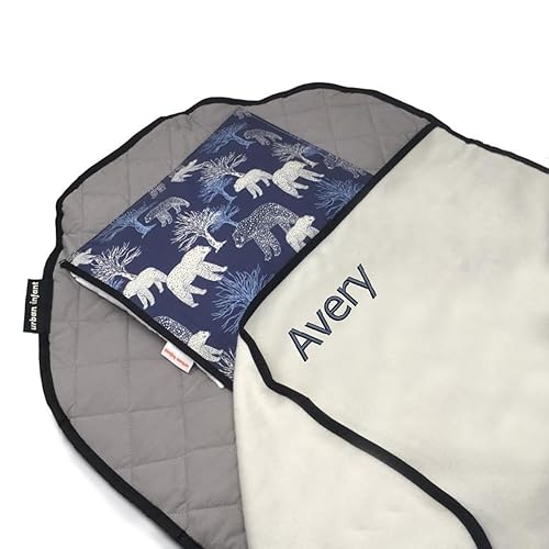 Colchoneta de siesta personalizada Tot Cot para niños - Cobertor de cama para guardería preescolar de niños pequeños con manta y almohada - Edades