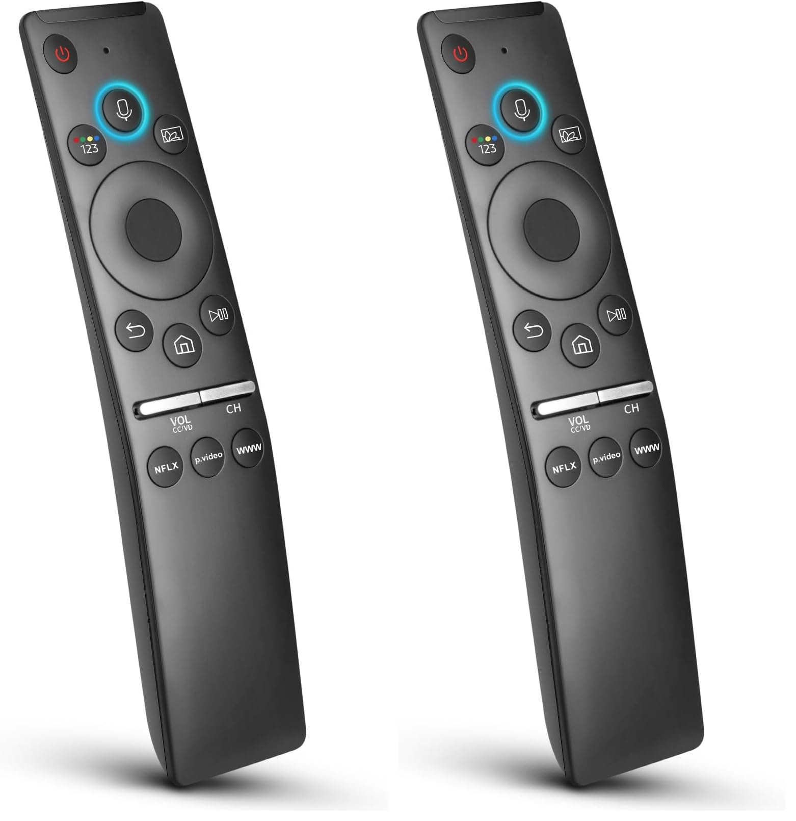 Voice Remote for Samsung Smart TV QLED UHD Frame Curved Solar 4K 8K Q60 Q70 Q80 Q90 8 Series 9 Series TU8000 AU8000 CU7000 CU8000 DU7200 DU8000 Voice Remote Control Replacement (Pack of 2)