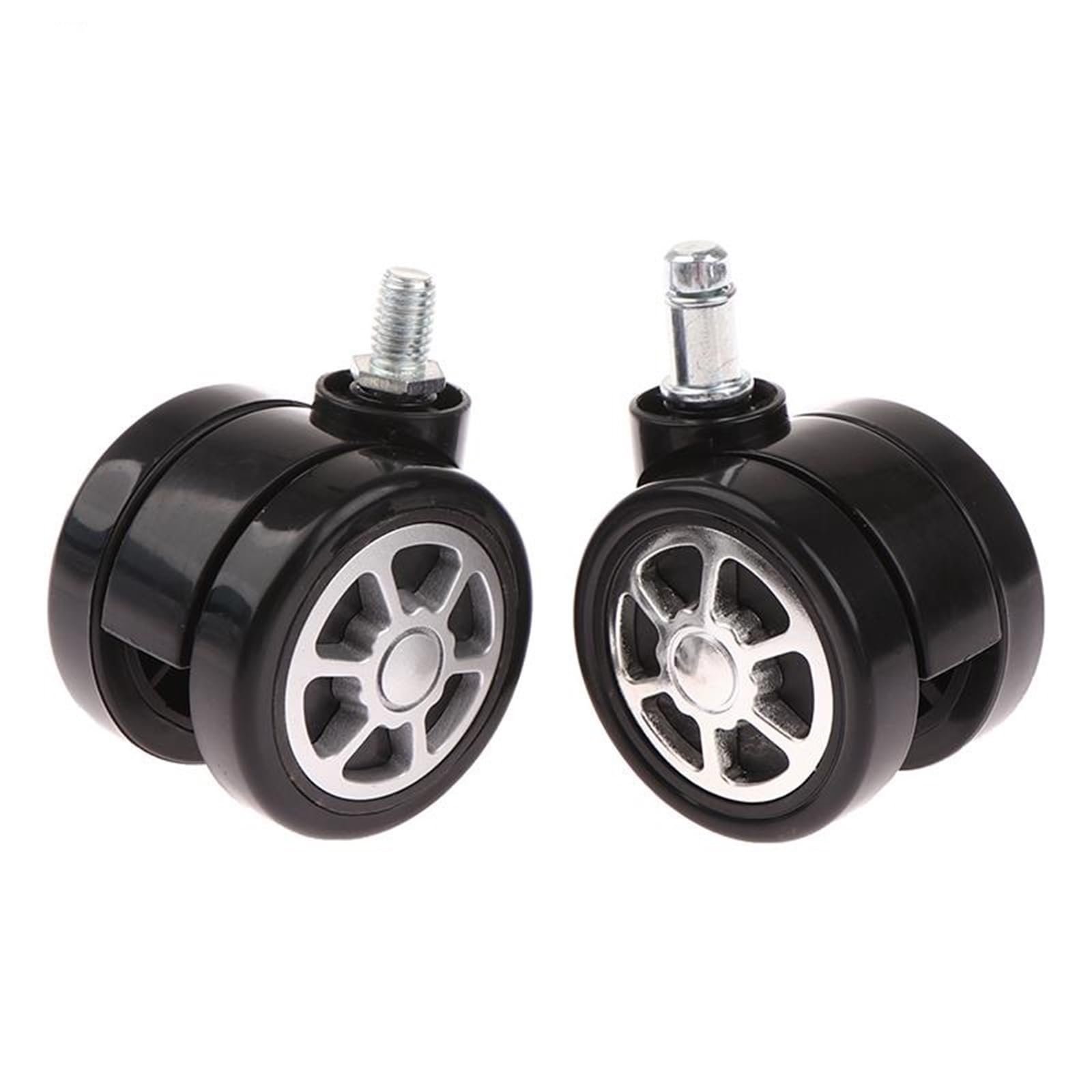 1 rueda giratoria de goma de 60 mm para silla de oficina, ruedas giratorias de repuesto, ruedas suaves y seguras para muebles (A)