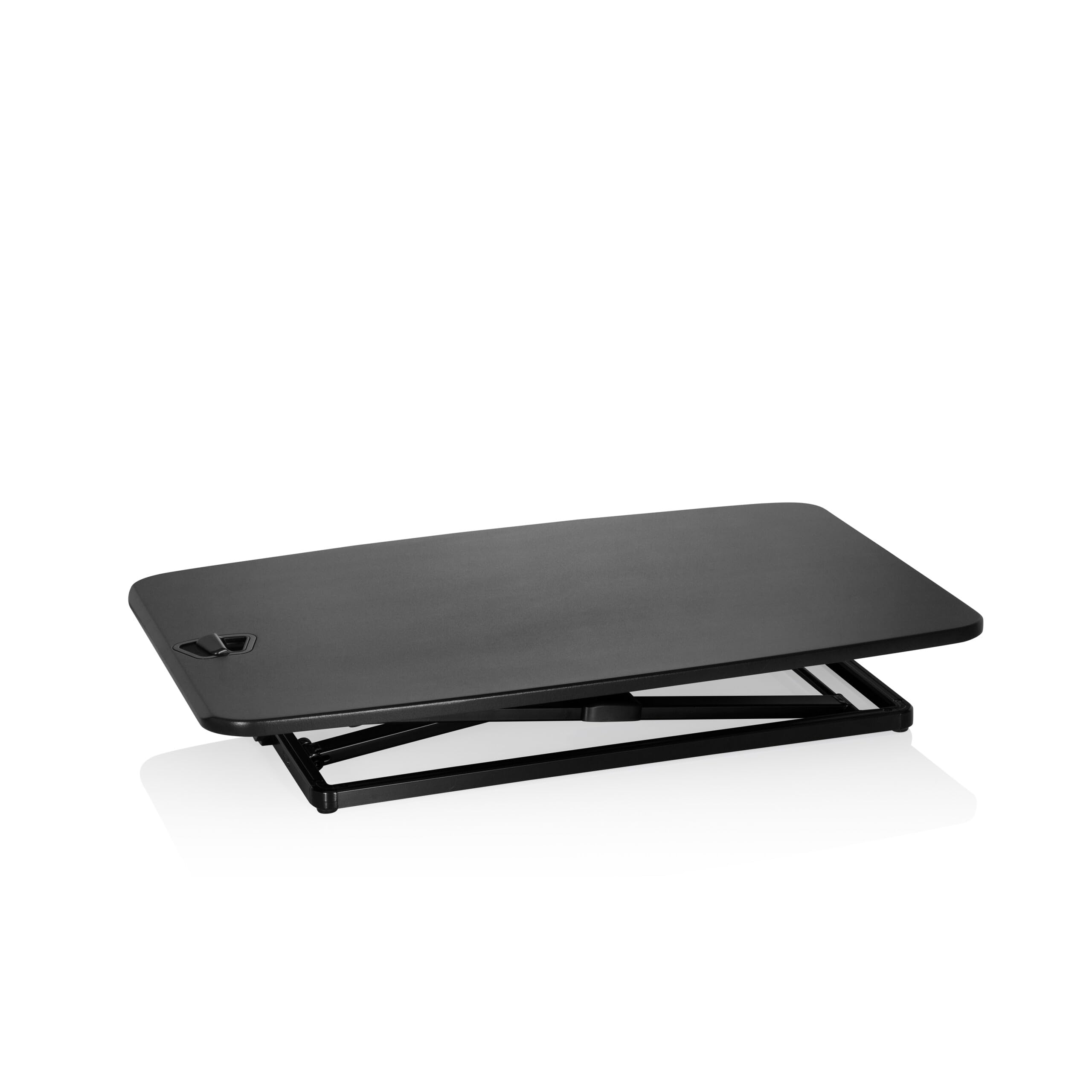 hjh OFFICE 802100 Sitz-Steh Schreibtischaufsatz VM-SA Alu 79,5 x 50 cm Aufsatz für Schreibtische, höhenverstellbar mit Gasfeder