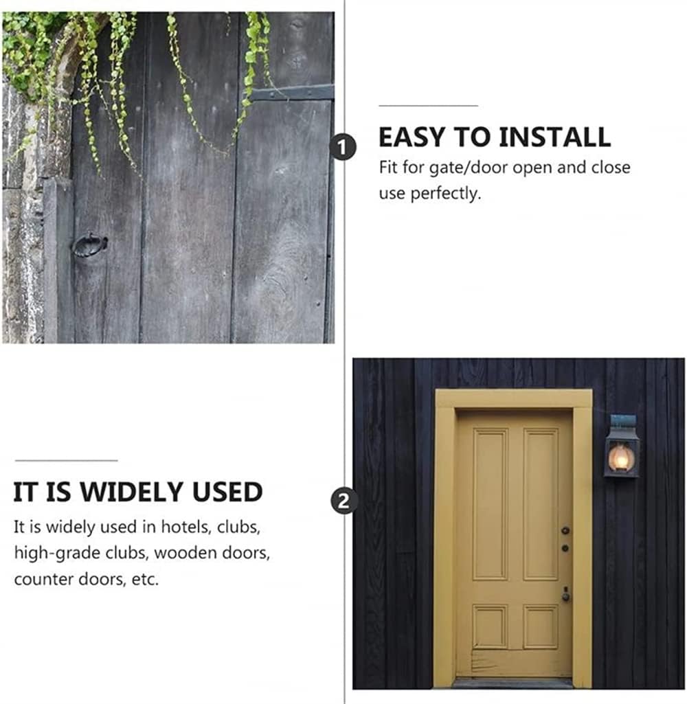 DIY Hardware Manufacture 3pcs 5/6/8 Inch T Type rustproof Iron Light shed Hinge Door with Hinge Door Hinge-Black||16X13X1CM