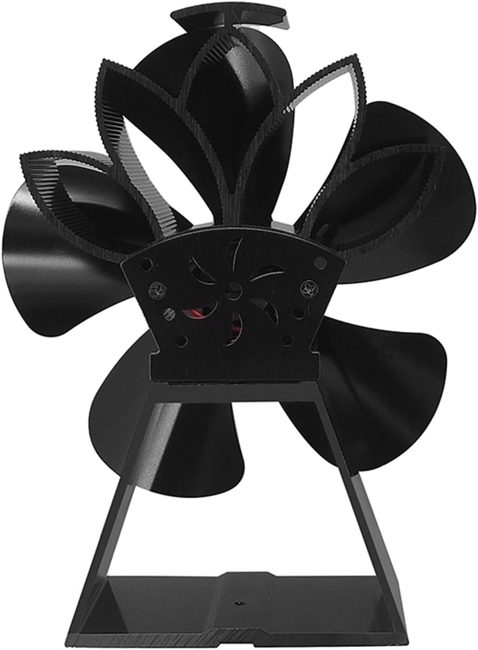 Rulbelok 5Blades Stove Fan Efficient Heat Circulation Stove Without Electricity Large Air for Fireplaces Wood Burners Quiet Raised Wood Heat Circulation