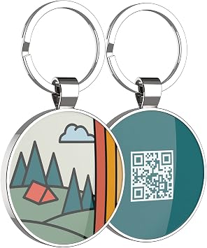 QR Code Dog Tags Personalized Pet ID Tags, Custom Dog ID Tags Dog Name Tags -Online Pet Profile Display Pet Information