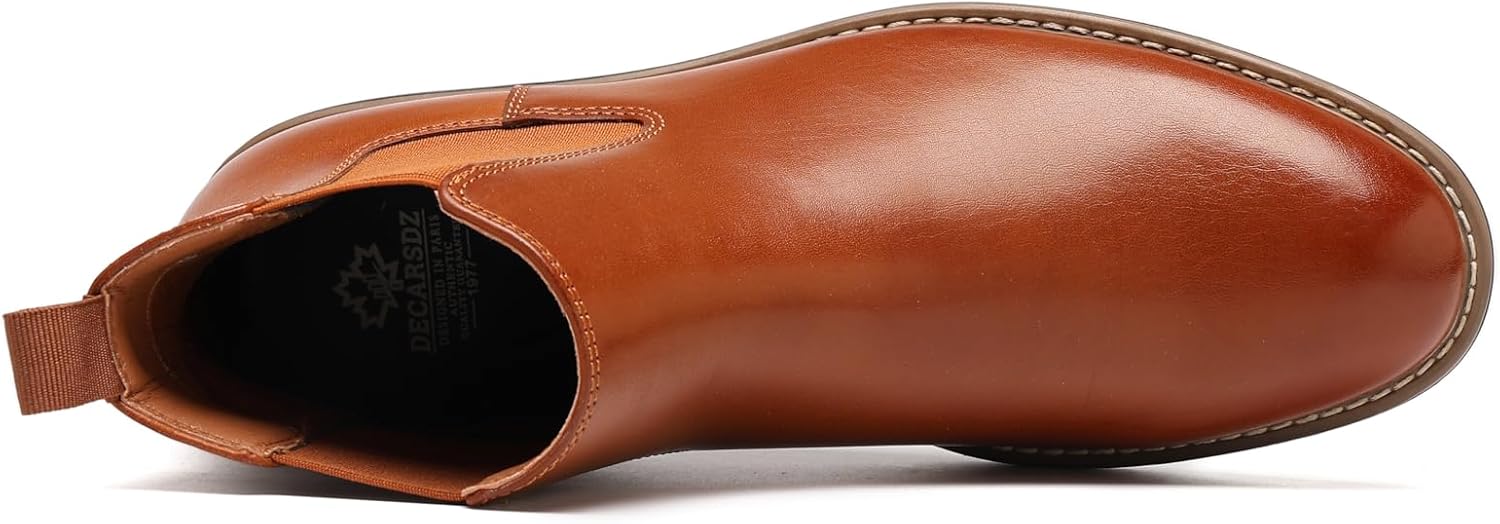 DECARSDZ Men's Chelsea Boots Casual Classic Comfy Slip-On Suede Chukka Mens Ankle Boot - Image 4