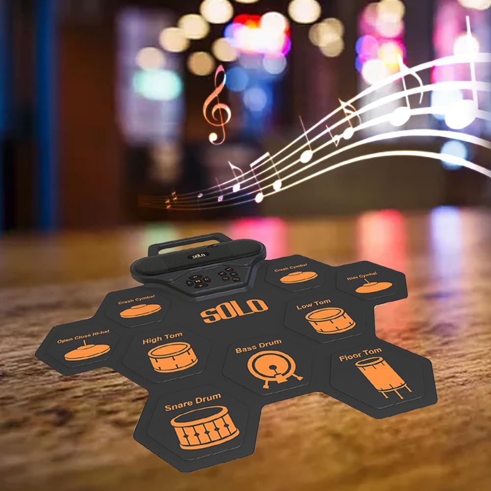 Portable Electronic Drum Kit RollUp Drum Practice Pad Drum Kit