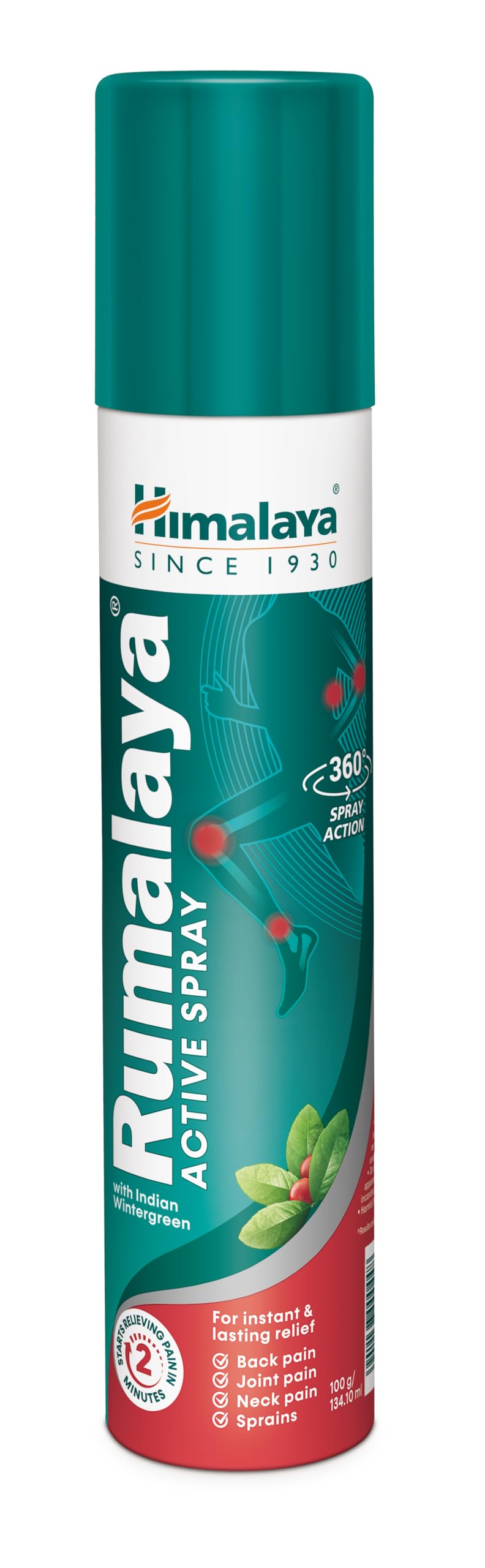 Himalaya | Rumalaya Pain Relief Spray| Suitable for Back Pain, Joints Pain, Neck pain, Knee Pain, Shoulder Pain | Ayurvedic Formula |For men & Women - 100g