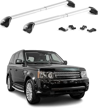 OMAC Roof Rack Cross Bars TUV Certified for Land Rover Discovery Sport 2015-2026 Lockable 4 Locks Max Load 220 lb / 100 kg Durable Mounting Silver