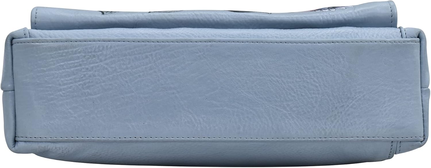 Anna by Anuschka Women's Hand-Painted Genuine Leather Organizer Crossbody