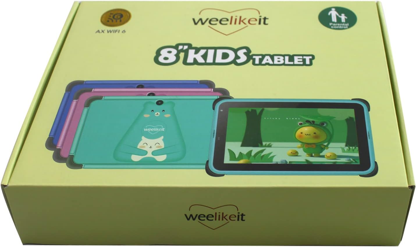 weelikeit Tablet per bambini 8 pollici, Android 11 Tablet per bambini con AX WiFi6, 2GB RAM 32GB ROM, display 1280 * 800 HD, 4500 mAh, tablet per il controllo parentale con stilo (rosa) weelikeit Tablet per bambini 8 pollici, Android 11 Tablet per bambini con AX WiFi6, 2GB RAM 32GB ROM, display 1280 * 800 HD, 4500 mAh, tablet per il controllo parentale con stilo (rosa)