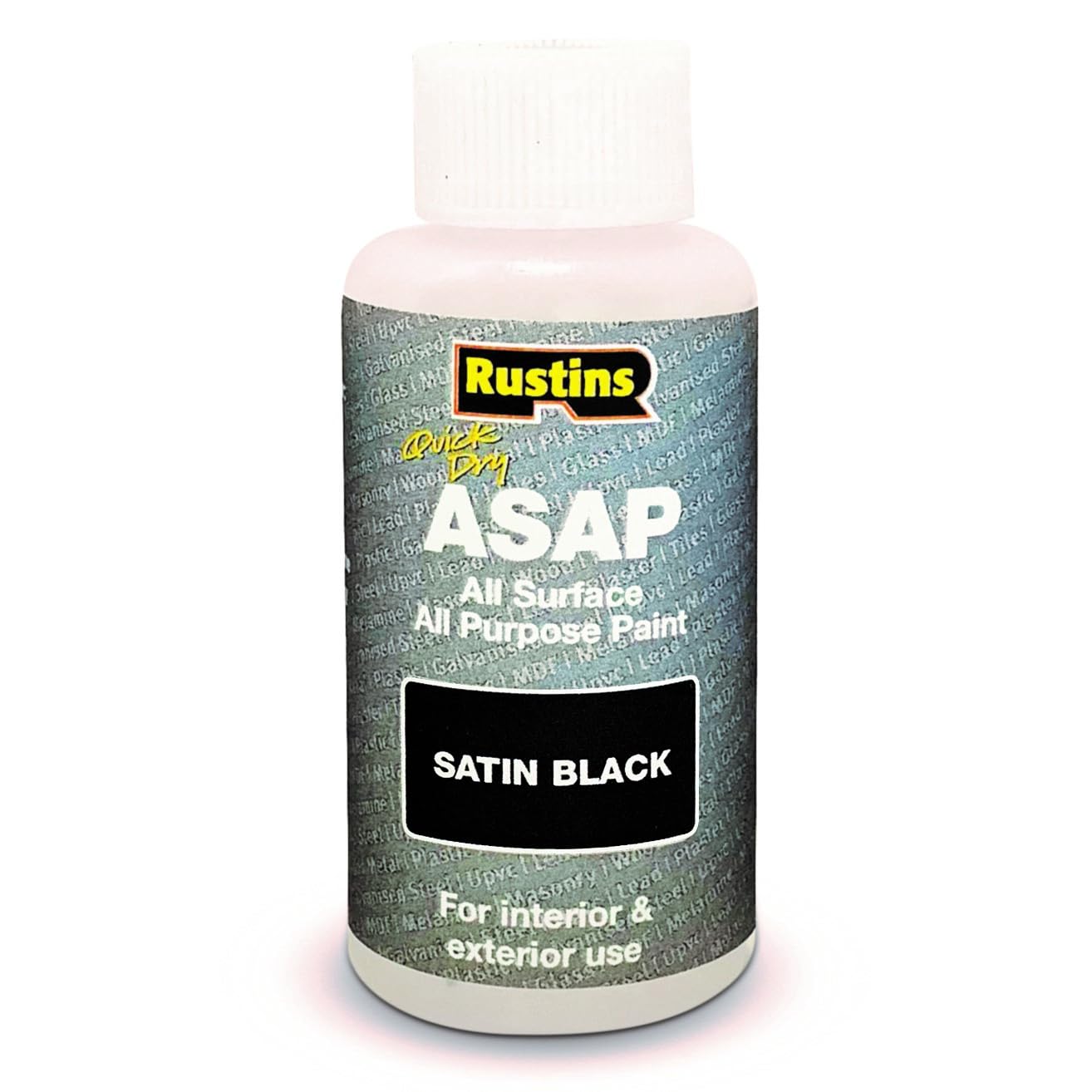 RUSTINS ASAP Paint, Black, 50 ml (Pack of 1)