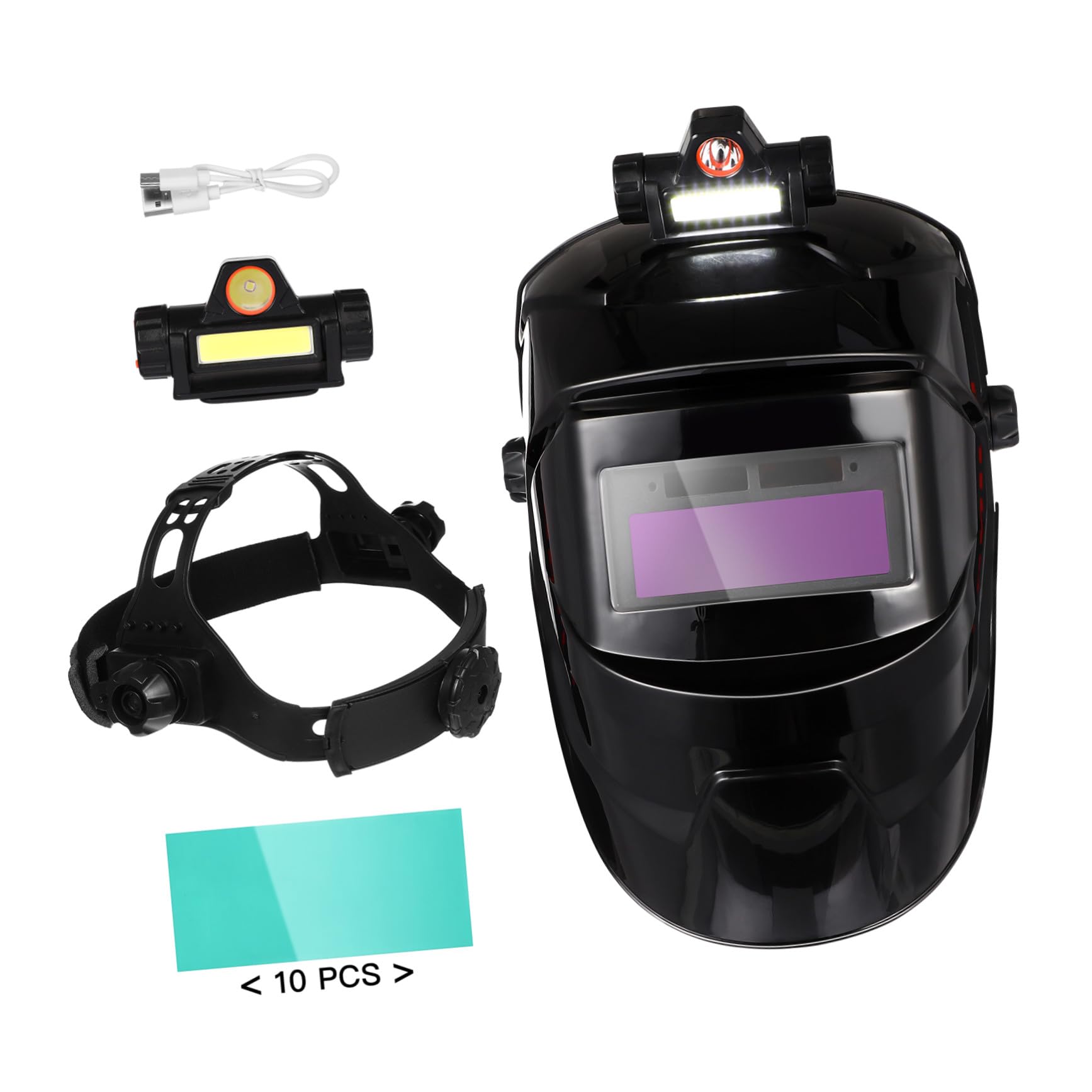 LIFKOME Automatisch Verdunkelnder Solarbetriebener Schweißhelm Mit Großem Sichtfeld Einstellbar Leichter Schutzhelm Für Schweißer