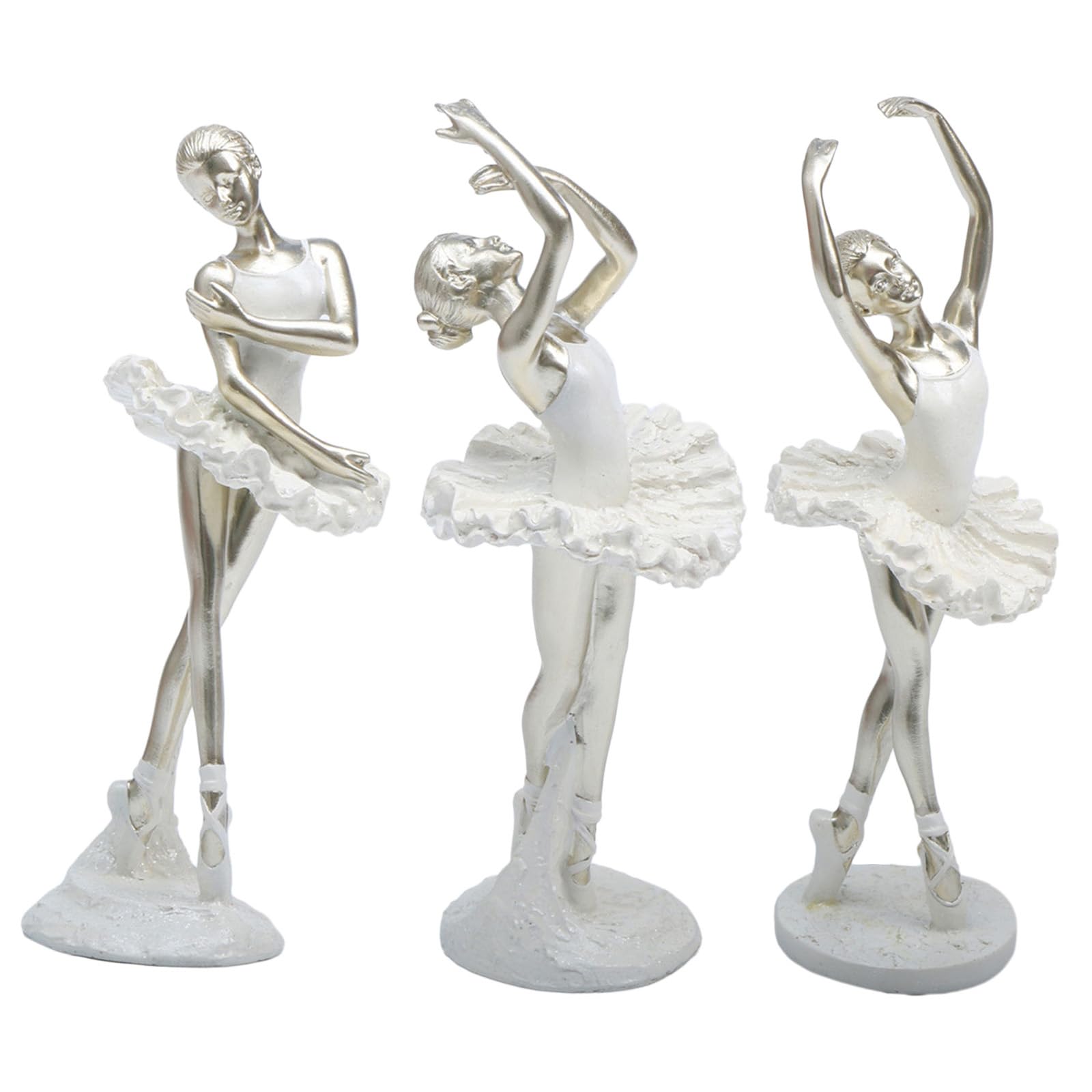Set of 4 Ornements Résine Décoration De Danseuse Pour Étagère Figurine
