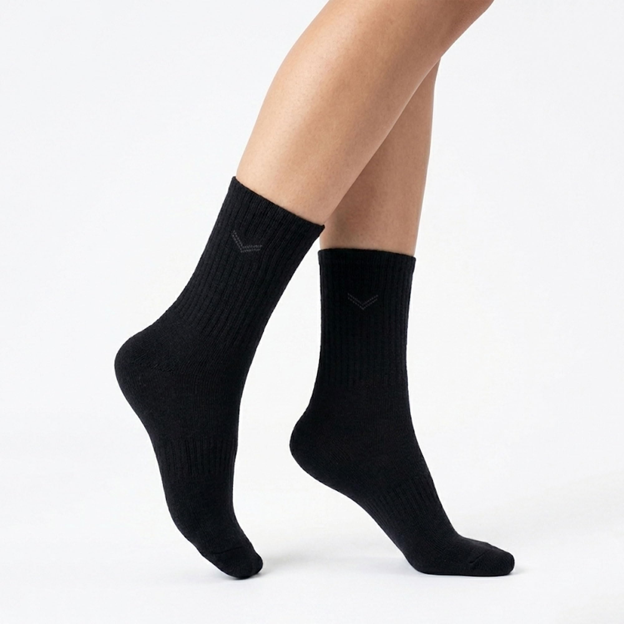 BLS - Calcetines de tenis orgánicos, 3 pares de calcetines de algodón 100% orgánico, compresión para un ajuste seguro, puntera y talón reforzados