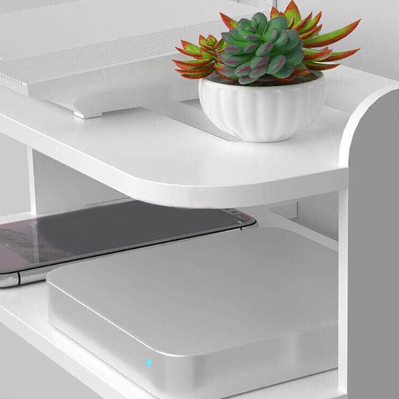 Półka na router, uchwyt ścienny, schowek na WiFi, stojak na dekoder TV, do salonu, sypialni, na akcesoria TV, router WiFi, dekoder TV (30x20cm/11,8x7,9 cala)