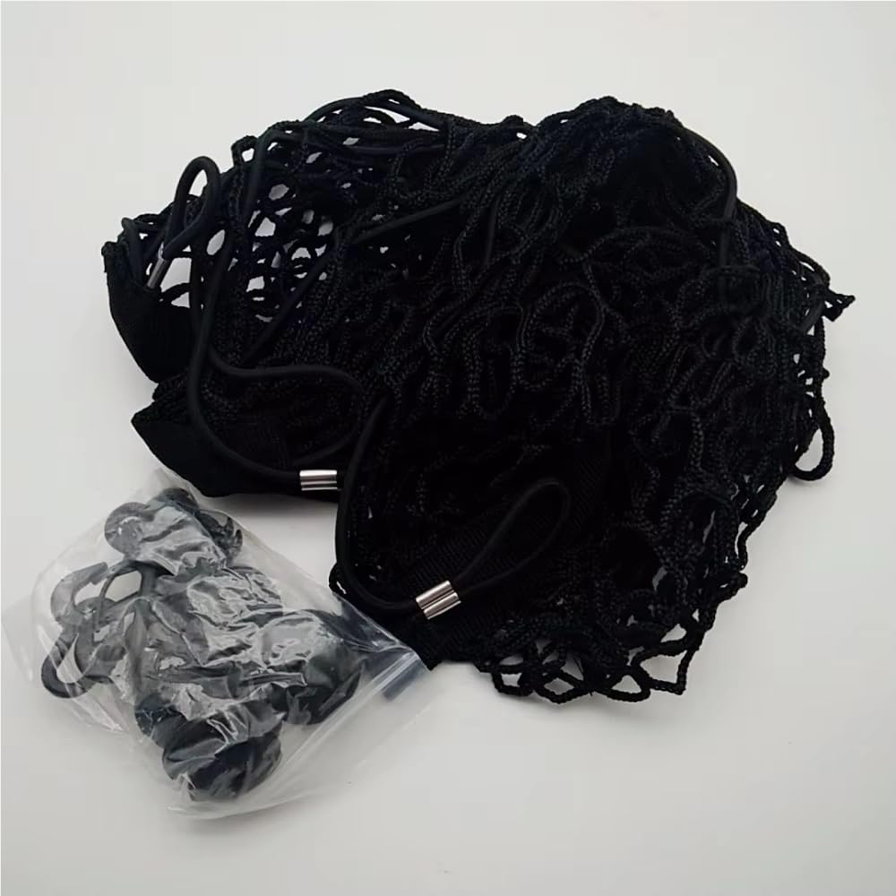 Organizer Universale in Nylon con Rete Elastica per Bagagliaio Auto 100x100cm Rete Portaoggetti Tasca Organizer