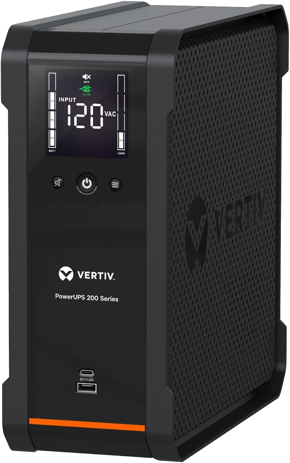 Vertiv Liebert PowerUPS 200, PSA6-1500LVT, Line Interactive UPS 1440VA/935W, Battery Backup & Surge Protector, AVR, 10 Outlets, USB C+A Charging, 3 Year Warranty