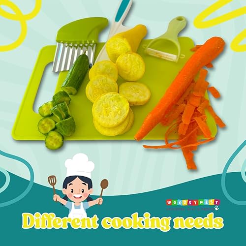 Miniatura 4 de Montessori - Juguetes de cocina para niños pequeños, juego de cuchillos seguros de 13 piezas, herramientas de cocina reales, comida de juego de