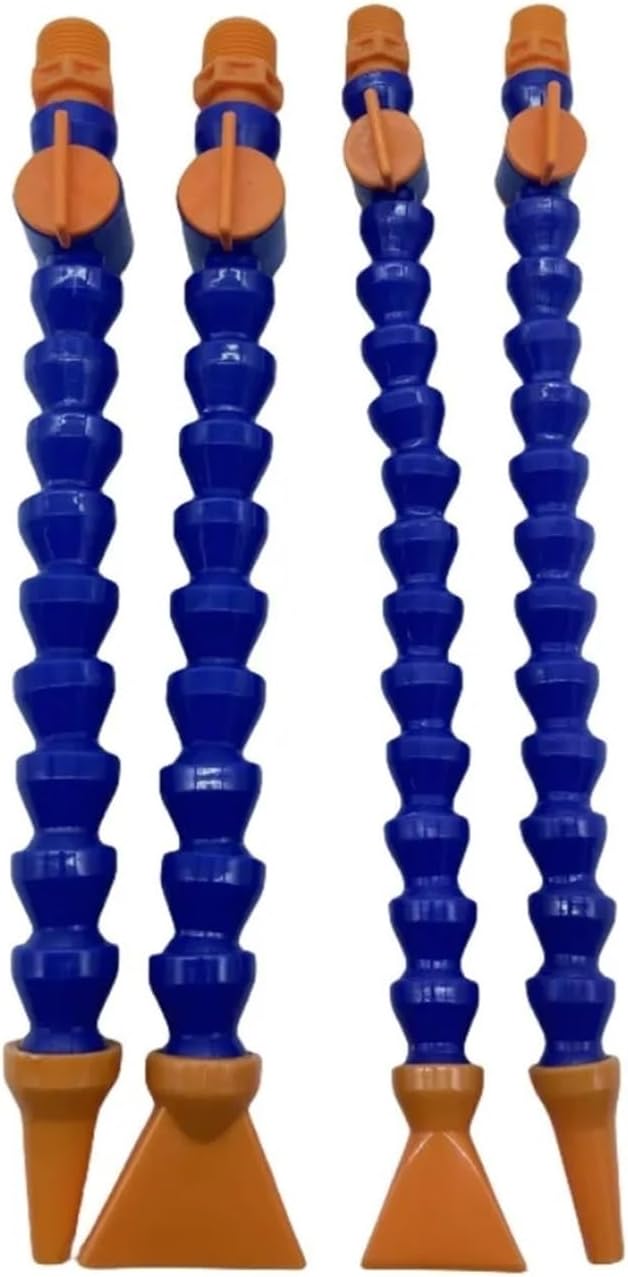 Pneumatic Tube 1/4" 3/8" 1/2" Male Thread Plastic Flexible Water Oil Coolant Pipe Hose for lathe CNC machine(Flat-500MM,1/4")
