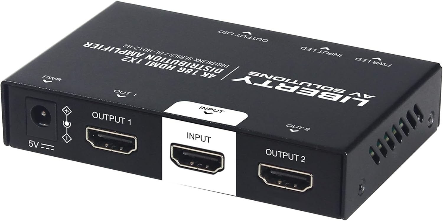 DL-HD12-H2 18G 4K60 4:4:4 1 x 2 HDMI Splitter