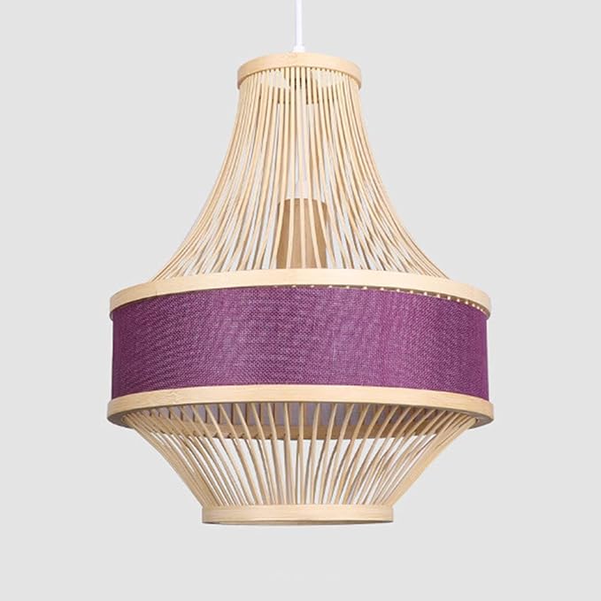 SHUANGZ Nordic Eetkamer Kroonluchter Rieten Hangende Lamp E26/E27 Met Verstelbaar Snoer Rotan Hanglamp Japanse Stijl Hot Pot Restaurant Lantaarn Bamboe Lamp